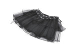 Punk Mesh-Layered Skirt with D-Ring Ties Waist KW401