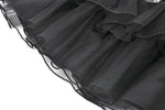 Punk Mesh-Layered Skirt with D-Ring Ties Waist KW401