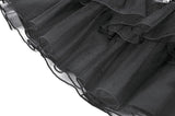Punk Mesh-Layered Skirt with D-Ring Ties Waist KW401