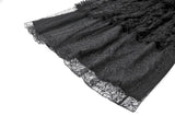 Polka Dot Tiered Lace Skirt with Ruched Mesh and Irregular Net Trim KW402