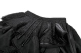 Chic Layered Fluffy Chiffon & Lace Skirt with Adjustable Waist KW404