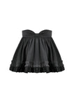 Chic Mini Skirt with Bow Waist and Pleated Hem KW405