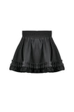 Chic Mini Skirt with Bow Waist and Pleated Hem KW405