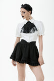 Chic Mini Skirt with Bow Waist and Pleated Hem KW405