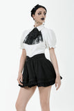 Chic Mini Skirt with Bow Waist and Pleated Hem KW405