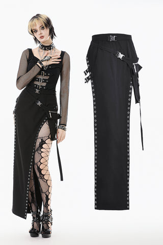Punk High-Slit Midi Skirt KW407