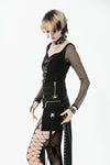 Punk High-Slit Midi Skirt KW407