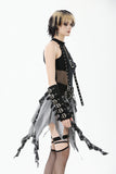 Black & White Plaid Patchwork Locomotive Skirt KW411