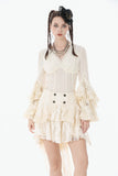 Steampunk Lace High Low Skirt KW415 - Gothlolibeauty
