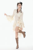 Steampunk Lace High Low Skirt KW415 - Gothlolibeauty