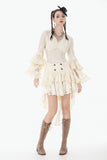 Steampunk Lace High Low Skirt KW415 - Gothlolibeauty
