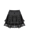 Punk Black Wide-Waistband Skirt KW417