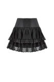 Punk Black Wide-Waistband Skirt KW417