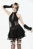 Punk Black Wide-Waistband Skirt KW417