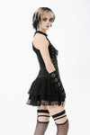 Punk Black Wide-Waistband Skirt KW417