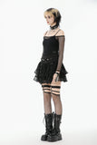 Punk Black Wide-Waistband Skirt KW417