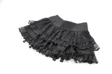 Punk Black Wide-Waistband Skirt KW417