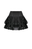 Punk Eyelet Lace Layered Mini Skirt KW420 - Gothlolibeauty