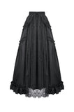 Silken Mist Rose Baroque Lace Layered Maxi Skirt KW429BK - Gothlolibeauty