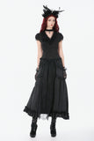 Silken Mist Rose Baroque Lace Layered Maxi Skirt KW429BK - Gothlolibeauty