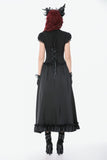 Silken Mist Rose Baroque Lace Layered Maxi Skirt KW429BK - Gothlolibeauty