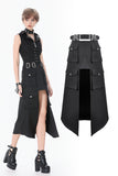 Punk Layered Pocket Cutout Belted Long Skirt KW430 - Gothlolibeauty