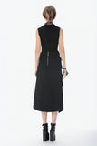 Punk Layered Pocket Cutout Belted Long Skirt KW430 - Gothlolibeauty