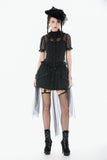Gothic Tailed Sheer Mesh Petticoat Skirt KW431 - Gothlolibeauty