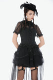 Gothic Tailed Sheer Mesh Petticoat Skirt KW431 - Gothlolibeauty