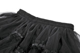 Gothic Tailed Sheer Mesh Petticoat Skirt KW431 - Gothlolibeauty