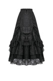 Vintage Gothic Lace Layered Maxi Skirt KW432 - Gothlolibeauty