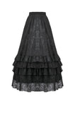 Vintage Gothic Lace Layered Maxi Skirt KW432 - Gothlolibeauty