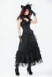 Vintage Gothic Lace Layered Maxi Skirt KW432 - Gothlolibeauty