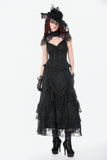 Vintage Gothic Lace Layered Maxi Skirt KW432 - Gothlolibeauty