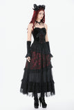 Dark Spliced Lace Maxi Skirt KW433 - Gothlolibeauty