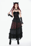 Dark Spliced Lace Maxi Skirt KW433 - Gothlolibeauty