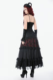 Dark Spliced Lace Maxi Skirt KW433 - Gothlolibeauty