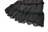 Dark Spliced Lace Maxi Skirt KW433 - Gothlolibeauty