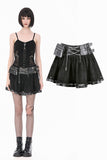 Gothic Lace Chain Cross Mini Skirt KW438