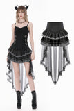 Gothic Punk Vintage Layered Mesh Tail Skirt KW439