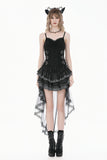 Gothic Punk Vintage Layered Mesh Tail Skirt KW439