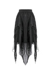 Gothic Shadow Mist Layered Mesh Long Skirt KW440