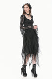 Gothic Shadow Mist Layered Mesh Long Skirt KW440