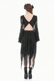 Gothic Shadow Mist Layered Mesh Long Skirt KW440