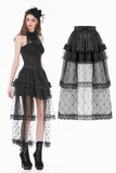 Goth Lolita Diamond Lace Patchwork Layered Tutu Skirt KW450