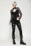 Punk versatile distressed long pants PW133