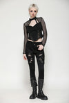 Punk versatile distressed long pants PW133