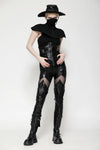 Black PU leather armor knight leggings pants PW134