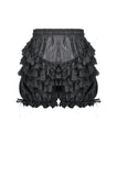 Lolita Lace-Trimmed Lantern shorts with Embroidered Flower PW135