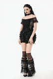 Lolita Lace-Trimmed Lantern shorts with Embroidered Flower PW135